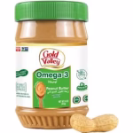 کره بادام زمینی امگا 3 گلد والی (gold valley) 454 گرم