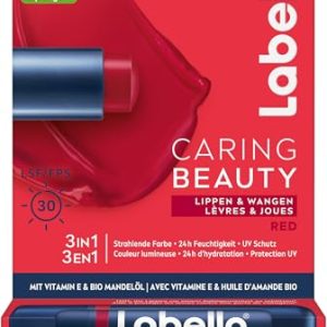 بالم لب لبلو مدل بیوتی و ضدآفتاب Labelo Caring Beauty Lip & Chick SPF30