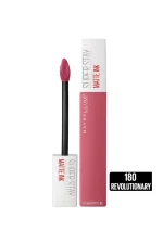 رژ لب مایع مات میبلین مدل سوپر استی رنگ  180 Revolutionary