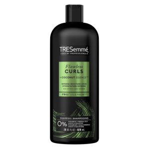 شامپو لیبل سبز موهای فر ترزمه TRESemmé Flawless Curls Hair with Coconut Oil Shampoo 828ml