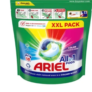قرص-ماشین-لباسشویی-آریل-COLOR-CLEAN-FRESH-بسته-50