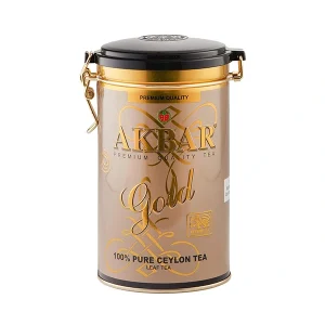 چای اکبر مدل گلد قوطی فلزی