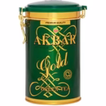 چای سبز ممتاز اکبر مدل گلد قوطی فلزی