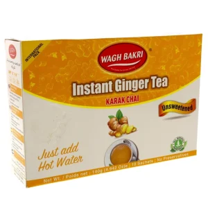 چای کرک بدون شکر زنجبیل 10عددی برندWagh Bakri