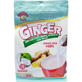 کافی میکس بدون شکر زنجبيل شير نارگيل بسته 10 عددی Chun Guany مدل Ginger Coconut Less Sugar